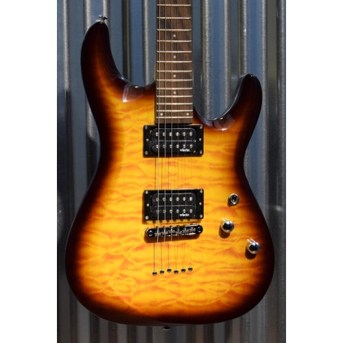 Schecter C-6 Plus Quilt Top Vintage Sunburst Guitar VSB #5116