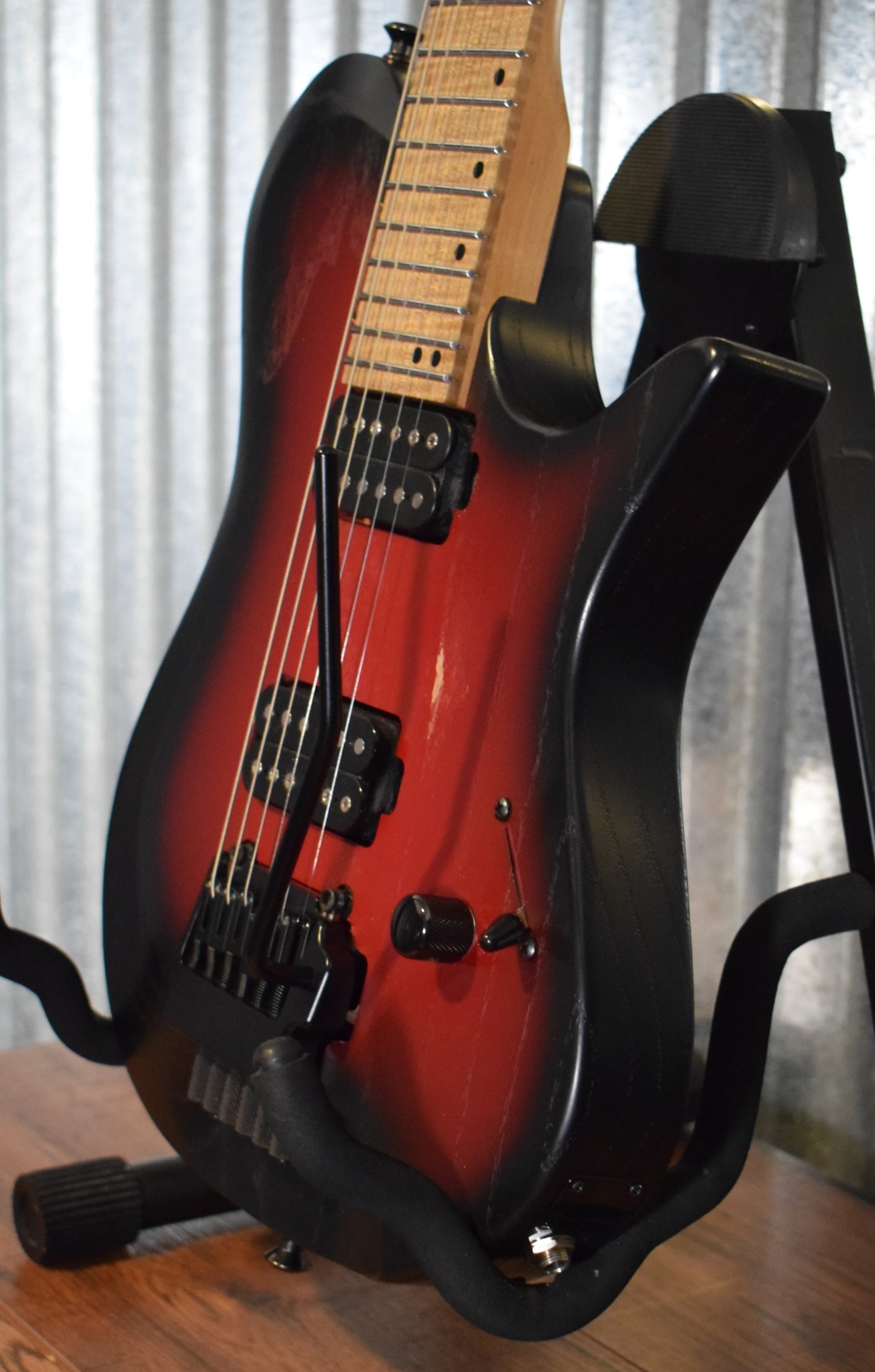 Kiesel Guitars Z6X Zeus Blood Red Blackburst Headless Guitar & Bag #7123 Used