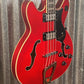 Hagstrom VIKB-WCT Viking 4 String Semi Hollow Short Scale Bass Wild Cherry Transparent #0723