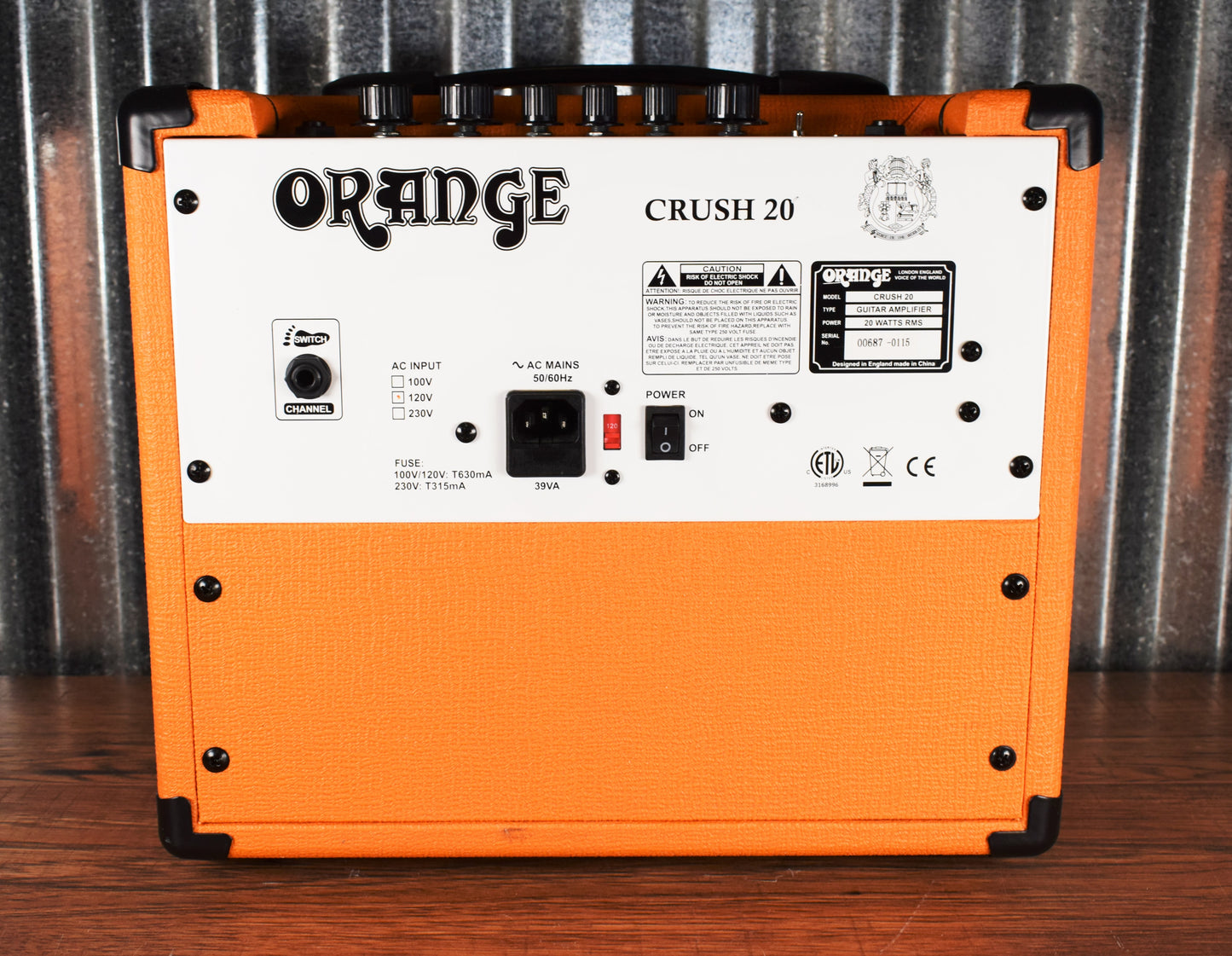 Orange Crush 20 1x8" 20 Watt Guitar Combo Amplifier Used