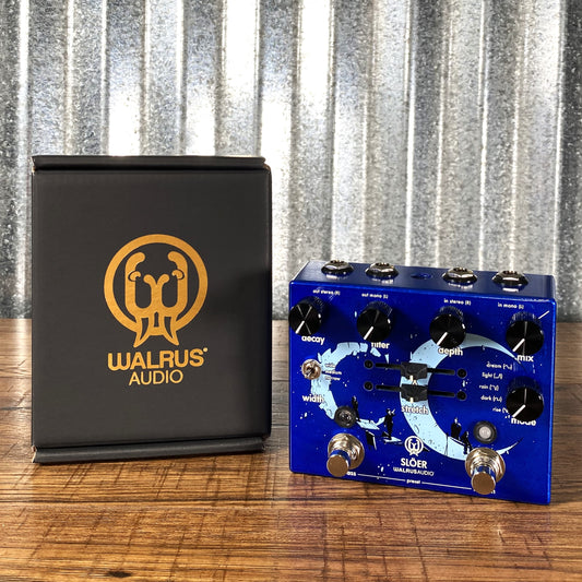 Walrus Audio SLOER Stereo Ambient Reverb Guitar Effect Pedal Blue