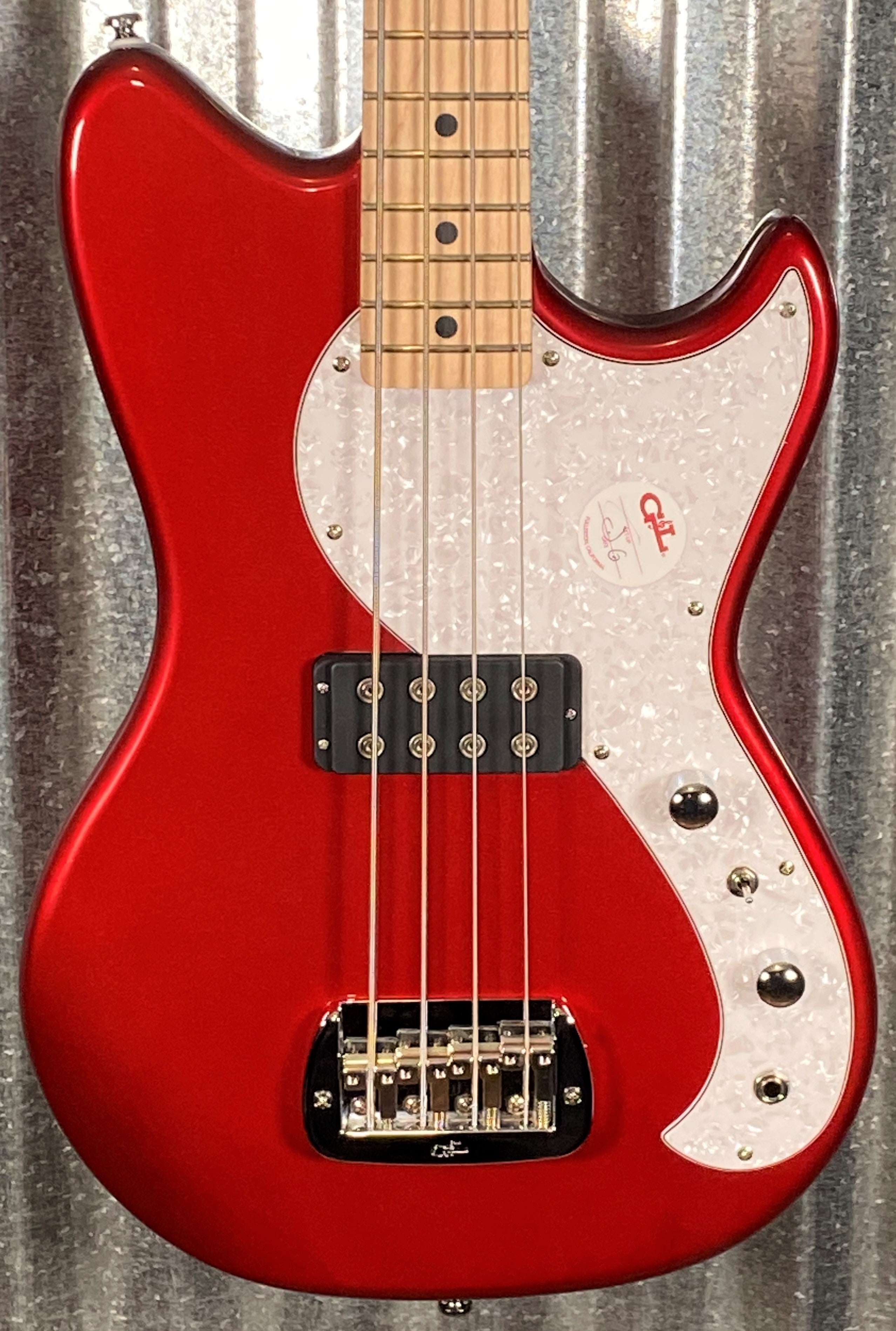 G&L Guitars Tribute Fallout Bass Short Scale 4 String Candy Apple