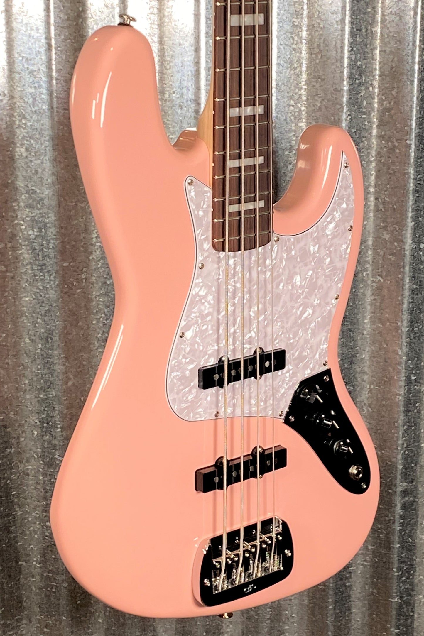 G&L USA JB Shell Pink 4 String Bass & Case #8200