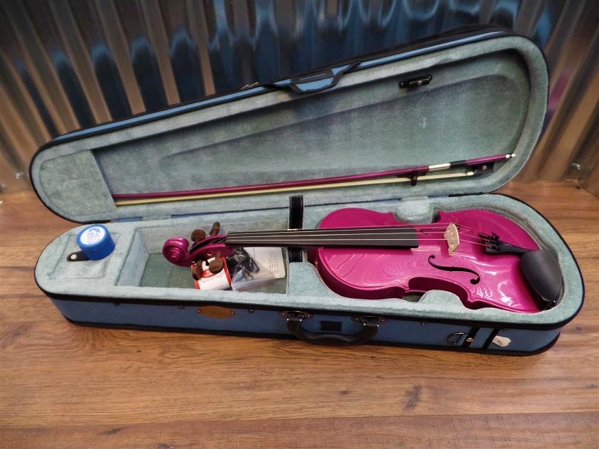 Stentor Harlequin Series 4/4 Violin Pink with Bow & Case #1019 *