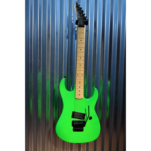 BC Rich Gunslinger Retro Neon Green Single Humbucker Floyd Rose Guitar Used