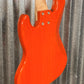 G&L USA JB5 5 String Bass Clear Orange & Case JB-5 Blem #7088