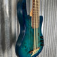 Smiger EUB-02B Burl Top Aquaburst Electric Ukulele Bass #0001