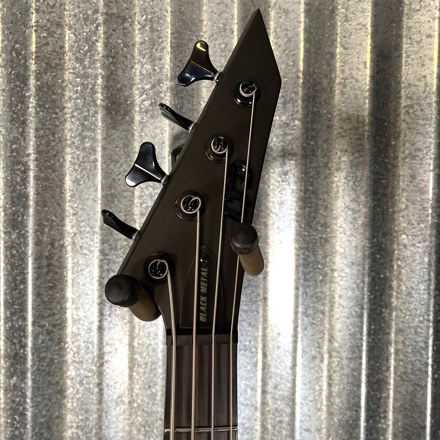 ESP LTD M-4 Black Metal Black Satin 4 String Bass LM4BKMBLKS #1895 B Stock