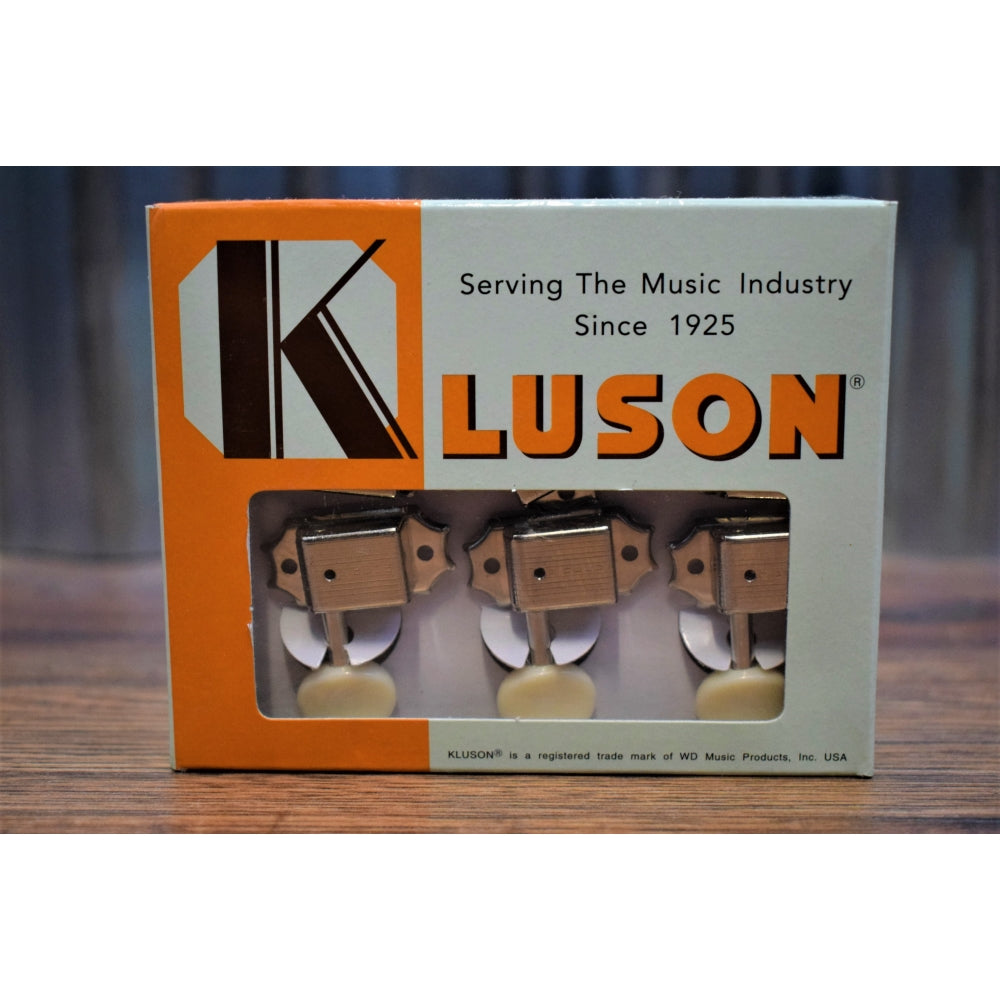 Kluson SD9005MNP Traditional Oval Button 3+3 Gibson Replacement Tuning Machine Set Nickel