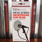 Gator Frameworks GFW-POPFILTER-MTL Metal Screen Microphone Pop Filter