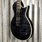ESP LTD EC-1000 Piezo Bridge Quilt Top See Through Black Guitar & Case #2442 B Stock