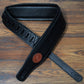 Levy's MSS2-BLK 3" Adjustable Padded Garment Leather Guitar Bass Strap Black