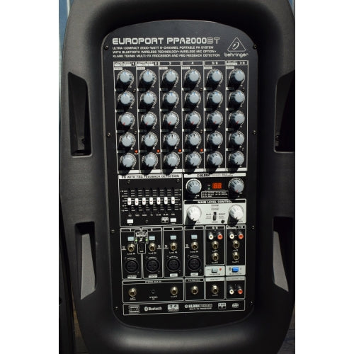 Behringer PPA2000BT 2000 Watt 8 Channel 2 Speaker Bluetooth Portable PA System