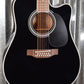 Takamine EF381SC 12 String Black Acoustic Electric Guitar & Case EF381SC #0719 Used