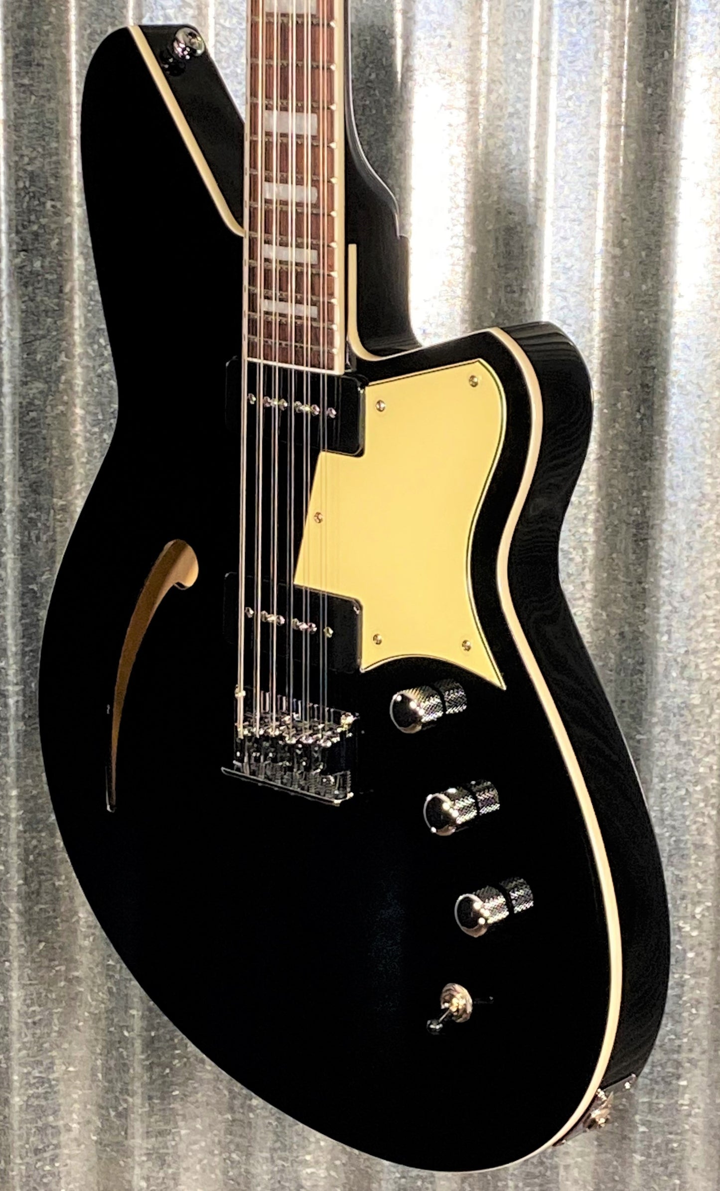 Reverend Guitars Airwave 12 String Semi Hollow Electric Midnight Black Guitar #0735