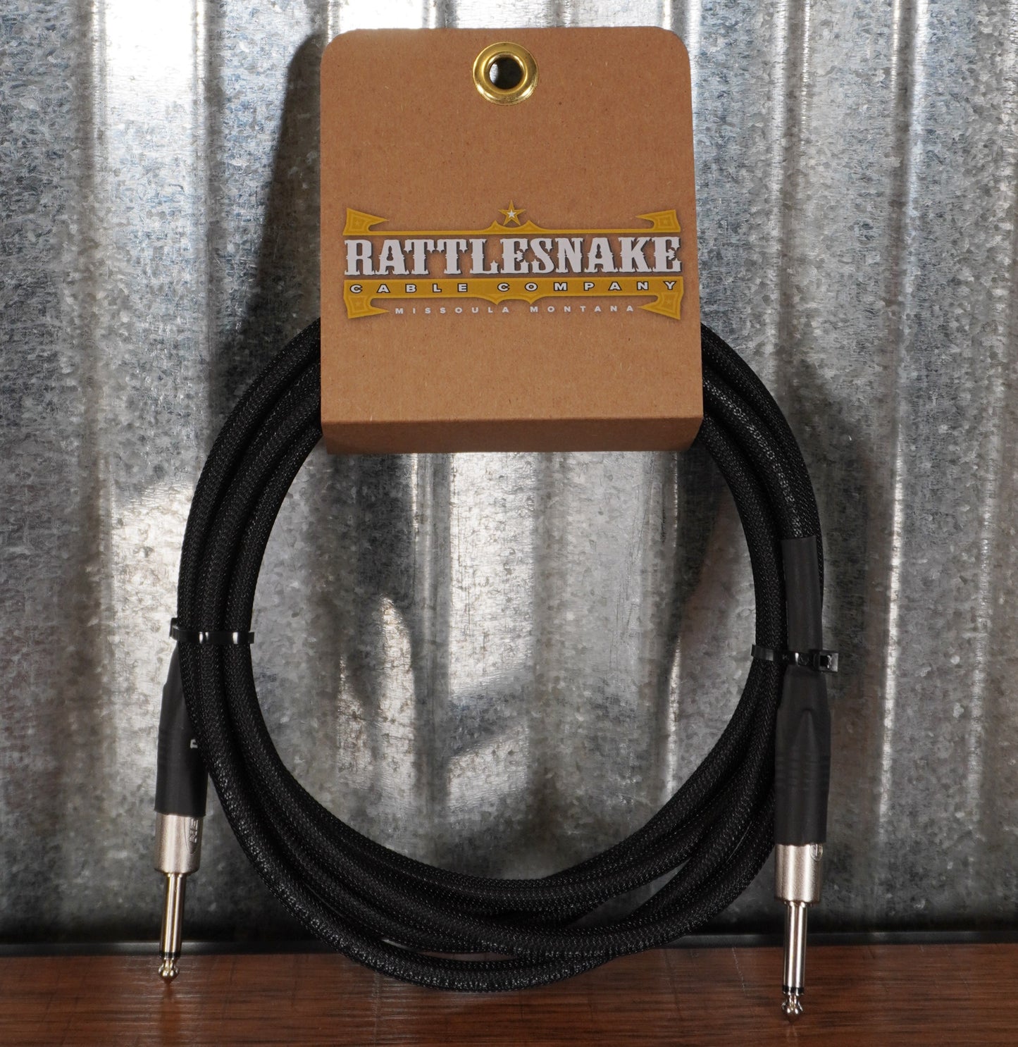 Rattlesnake Cable Co 10-ST-BK-S-NN 10' Standard Cable Black Straight Plugs
