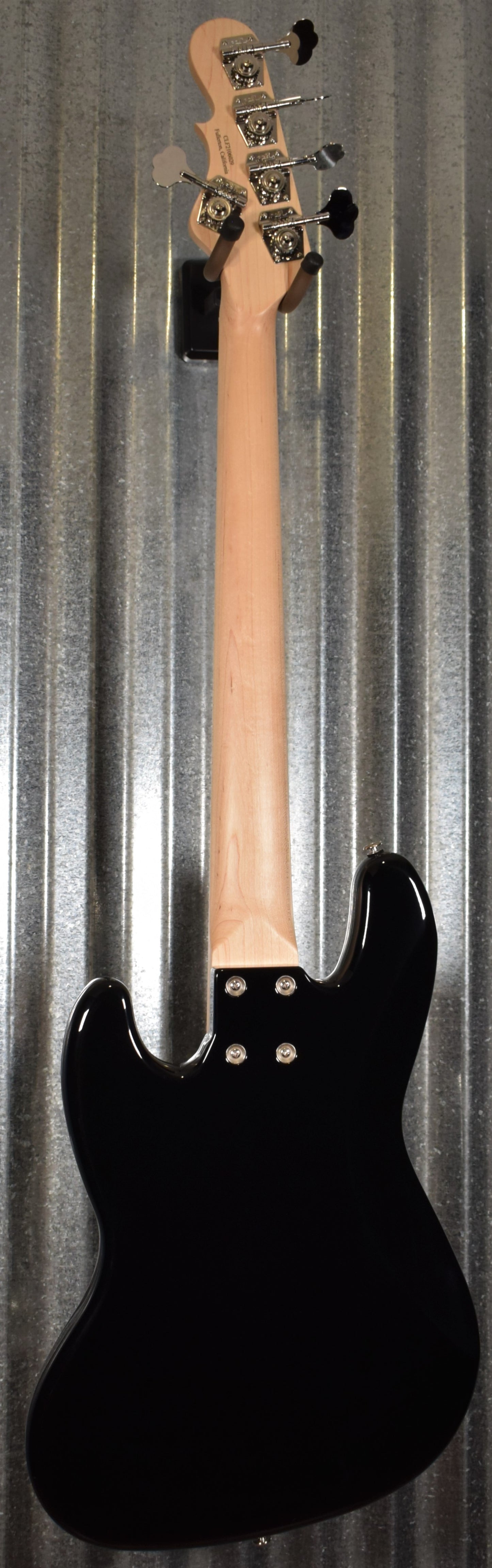 G&L USA JB-5 Jet Black 5 String Jazz Bass Maple Satin Neck & Case #6029