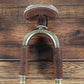 Levy's LVY-FGHNGR-BRBN Guitar Wall Hanger Brass Brown Leather