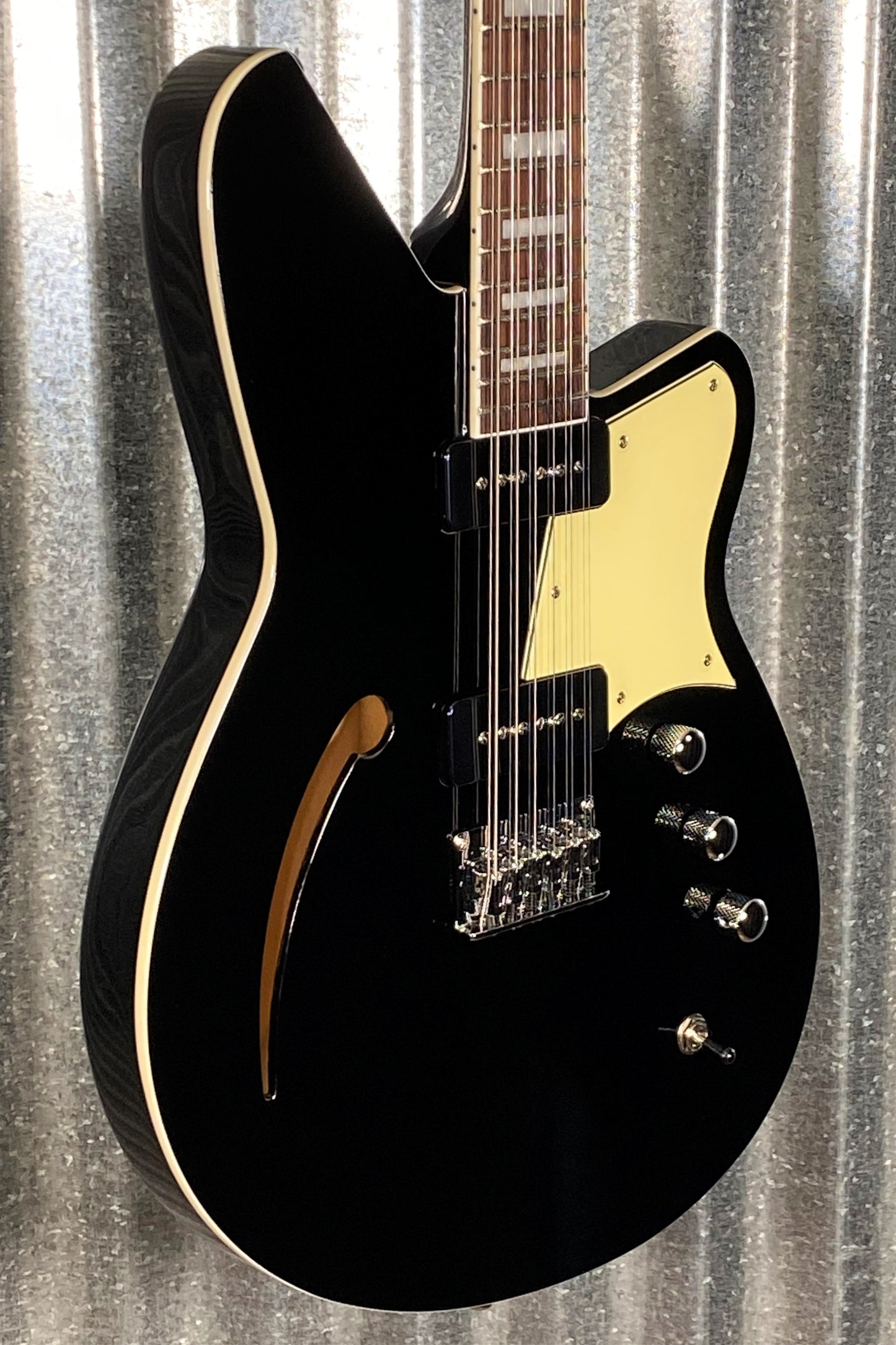 Reverend Guitars Airwave 12 String Semi Hollow Electric Midnight Black Guitar #0735