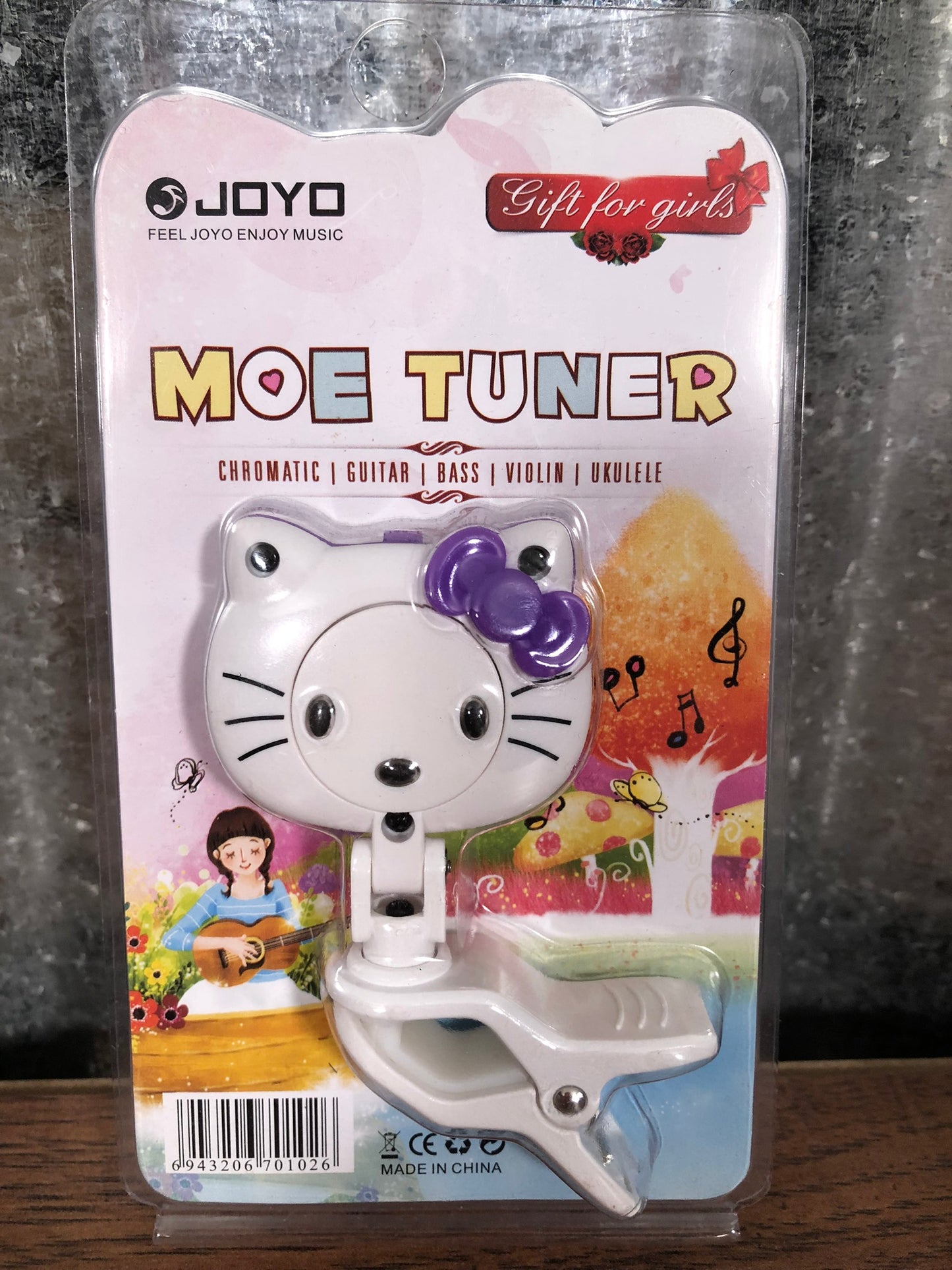 Joyo JT-03 Moe "Hi Kat" Chromatic Guitar Bass Violin Ukulele Tuner Purple