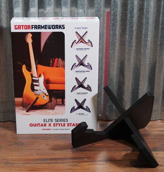 Gator Frameworks GFW-ELITEGTRXSTD-BLK X Floor Guitar Bass Stand Black