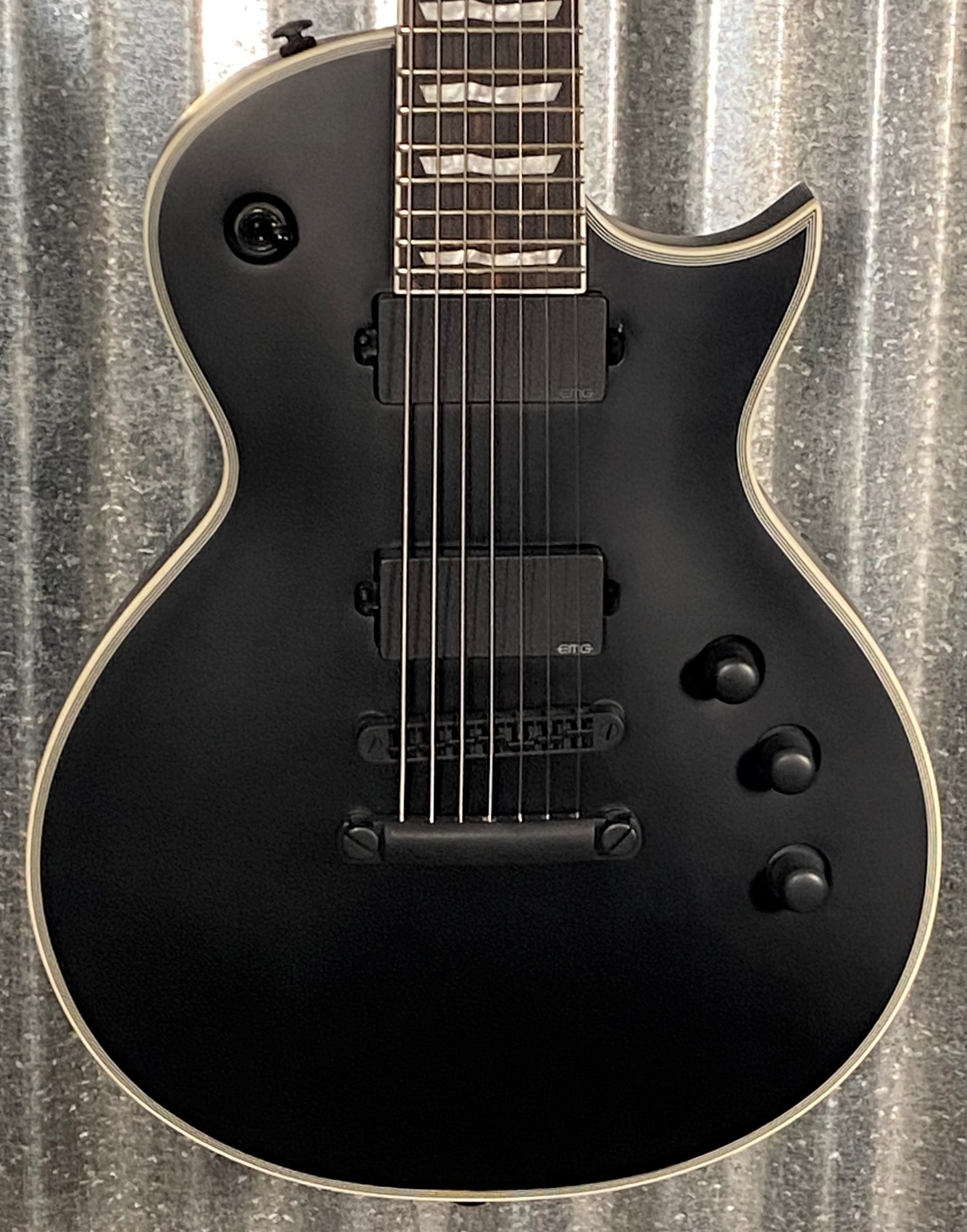 ESP LTD EC-407 Eclipse EMG 7 String Black Satin Guitar LEC407BLKS #3971 Used