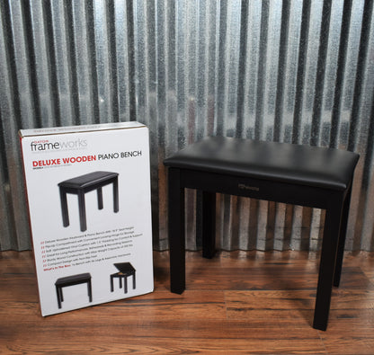 Gator Frameworks GFW-KEYBENCH-WDBKS Wooden Piano Storage Bench Black