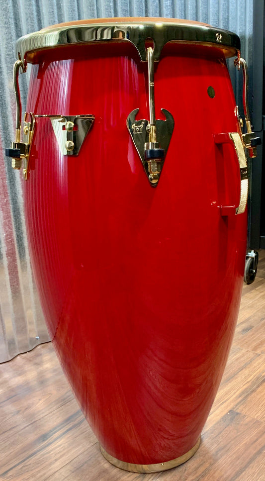 LP Latin Percussion Matador 11" Wood Quinto Blaze Red Gold Tone M750S-RW Demo