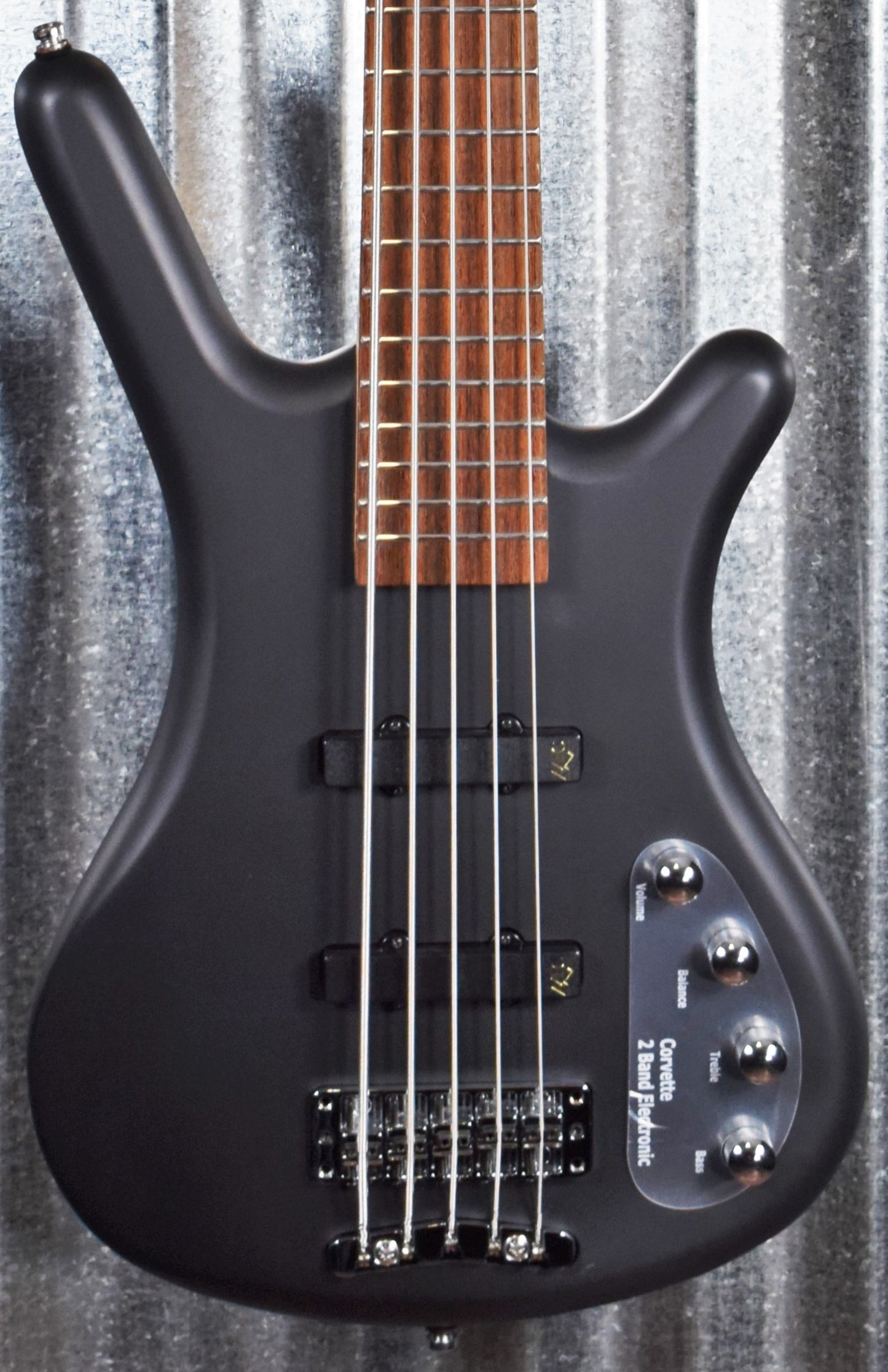 Warwick Rockbass Corvette Basic Satin Nirvana Black Active 5 String Bass & Bag #3720