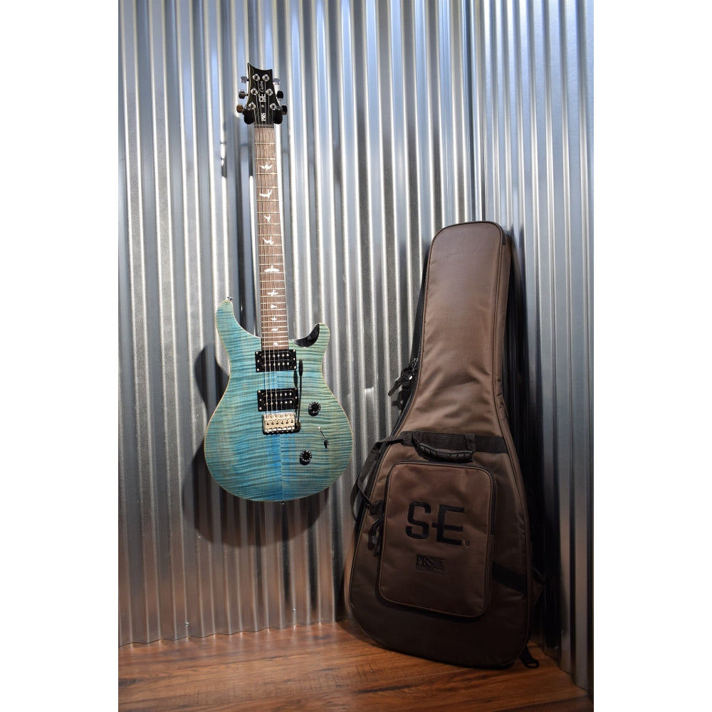 PRS Paul Reed Smith SE Custom 24 Flame Blue Guitar & Bag Used