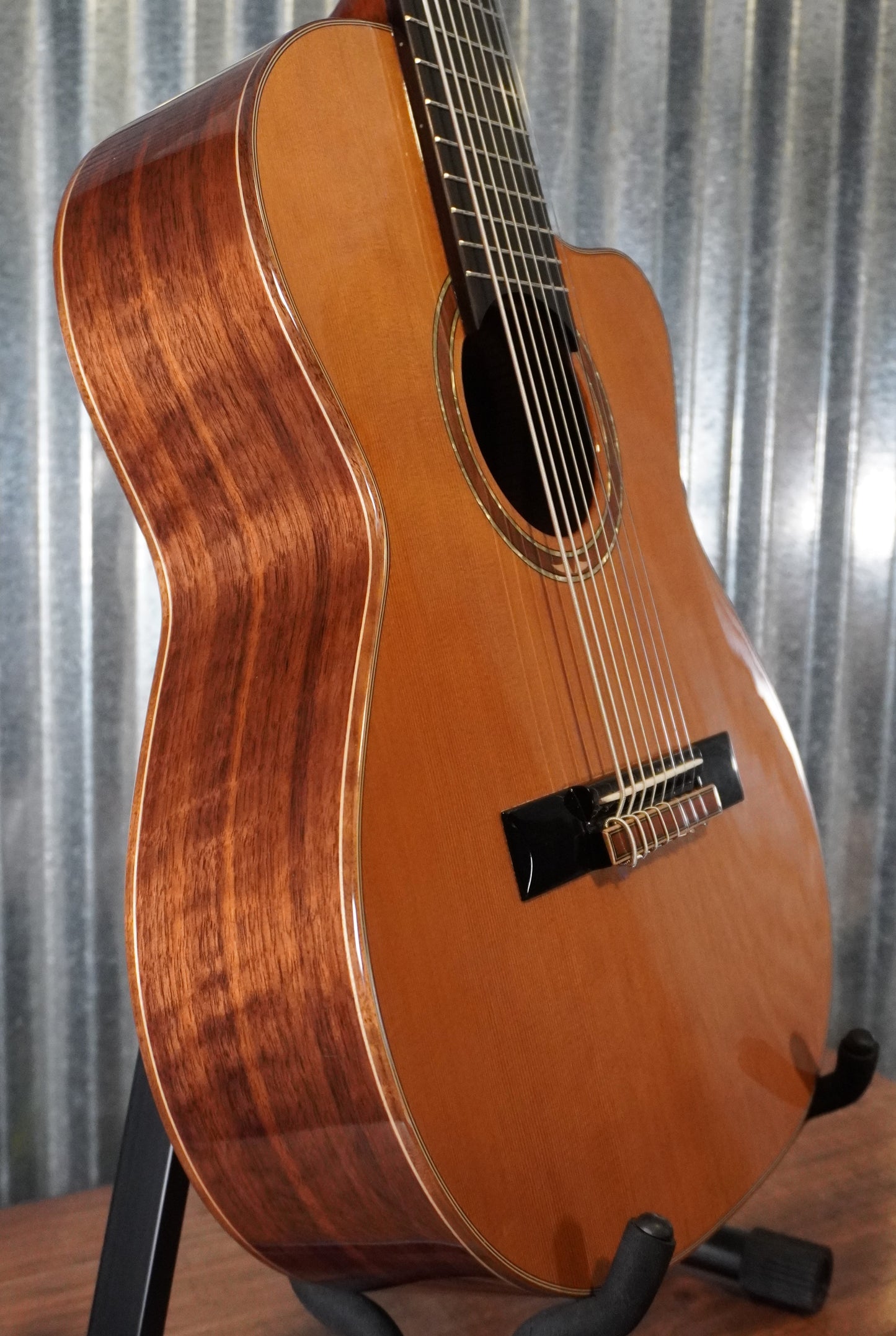 Ortega RCE159-8 Solid Top Nylon 8 String Acoustic Electric Guitar Natural & Bag #0376