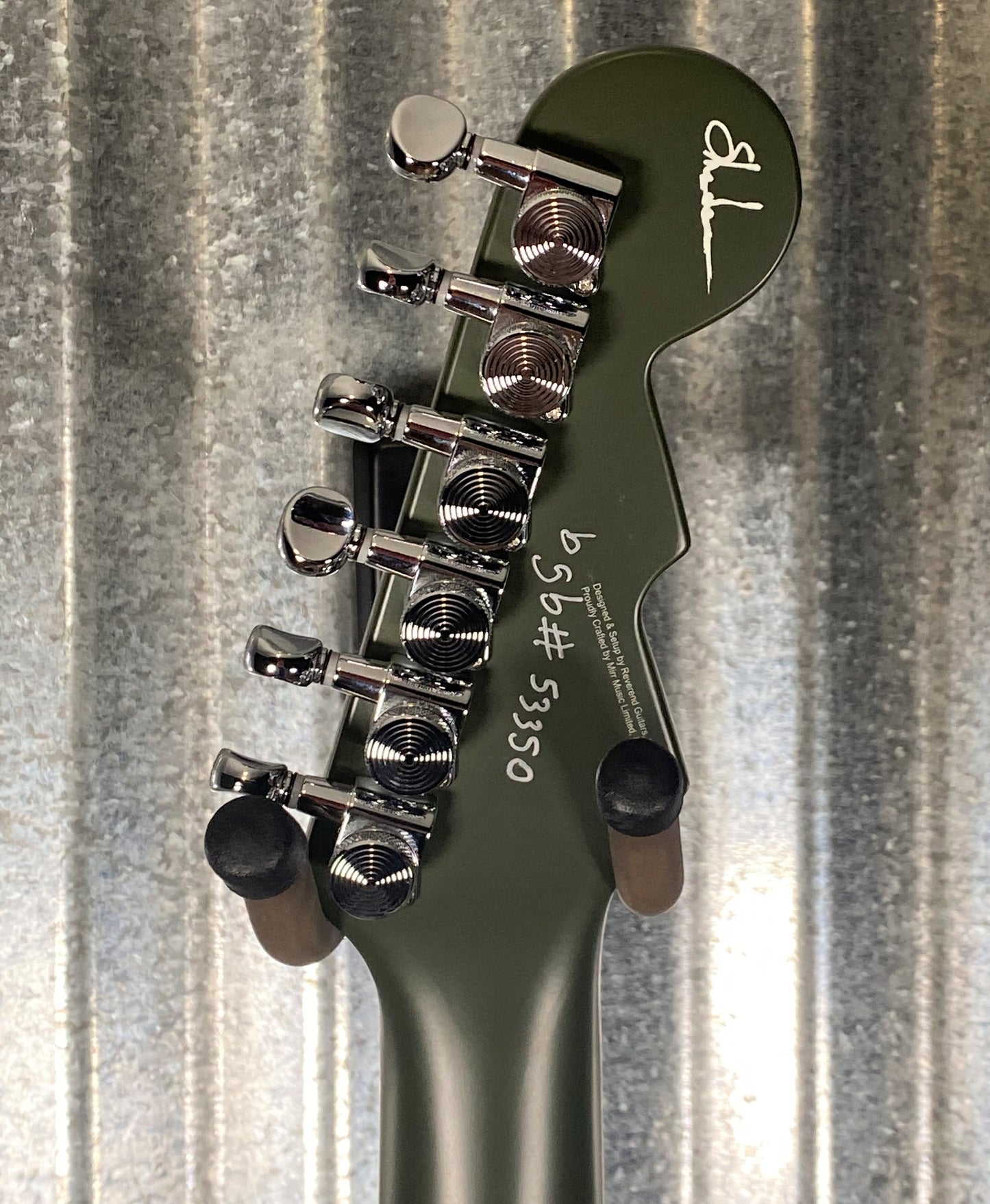 Reverend Shade Balderose Signature Satin Army Green Guitar Blem #3350