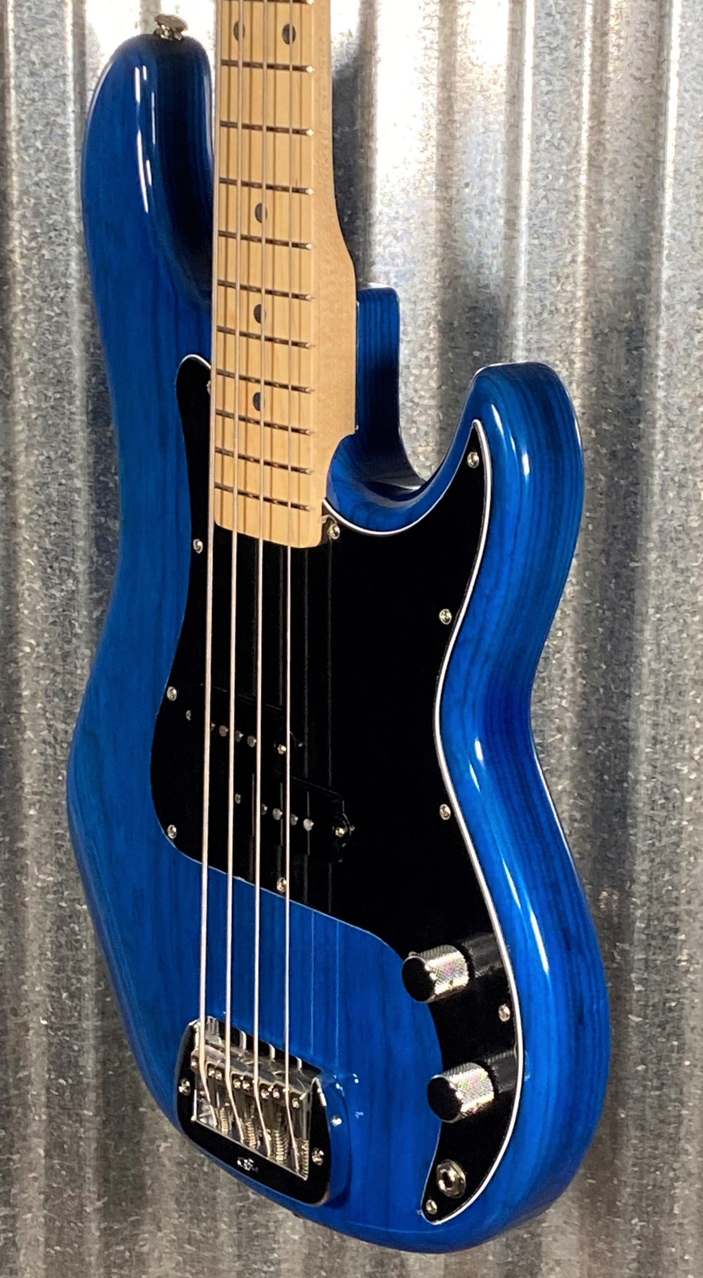 G&L USA LB-100 Clear Blue 4 String Bass & Case #6291