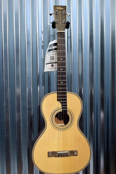 Vintage Viaten Paul Brett 4 String Tenor Acoustic Guitar & Bag VTE800N #3283