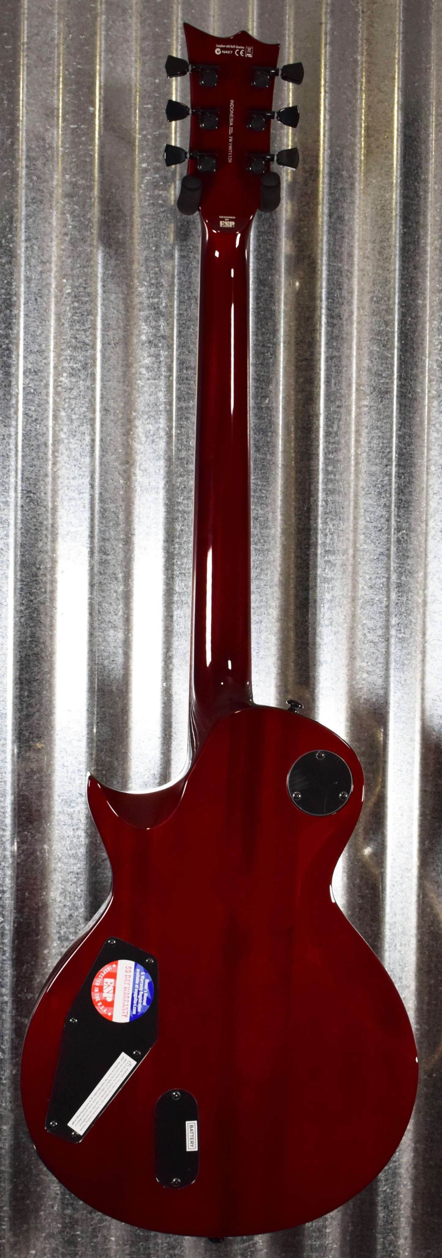 ESP LTD EC-1000 Quilt Top See Thru Black Cherry EMG Guitar LEC1000STBC #1320 Demo