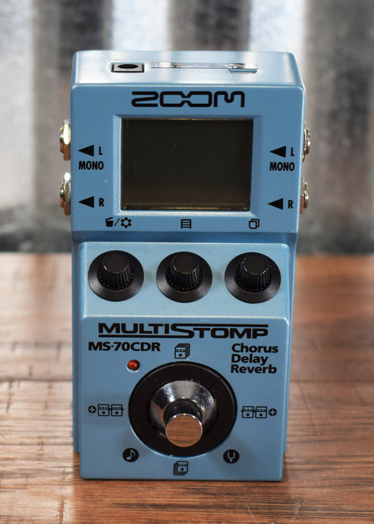 Zoom MS-70CDR MulitStomp Programmable Chorus Delay Reverb Guitar Effect Pedal Used