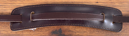Levy's M25-DBR 5/8" Veg-tan Leather Pad Classic 50's Guitar Strap Brown