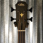 Aria Pro FEB-F2/FL 4 String Acoustic Electric Fretless Bass Black Stain & Bag #9506