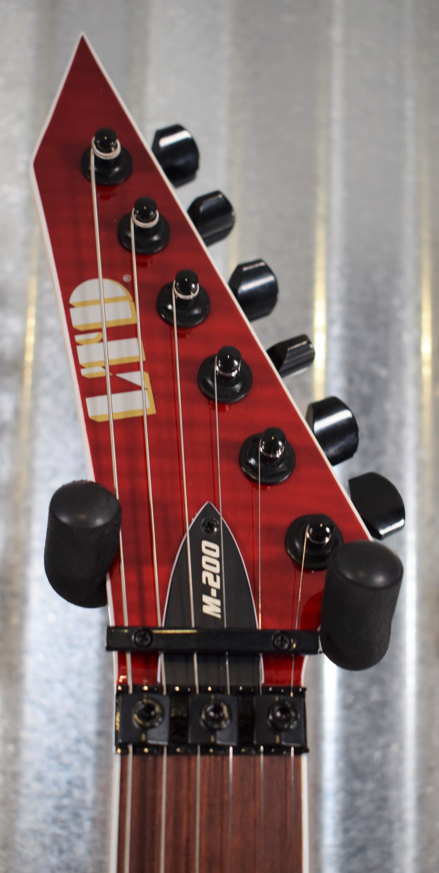 ESP LTD M-200FM See Thru Red Flame Top Guitar LM200FMSTR #0087