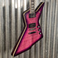 Westcreek Revenge Explorer Flame Transparent Purple Burst Guitar #0073 Used