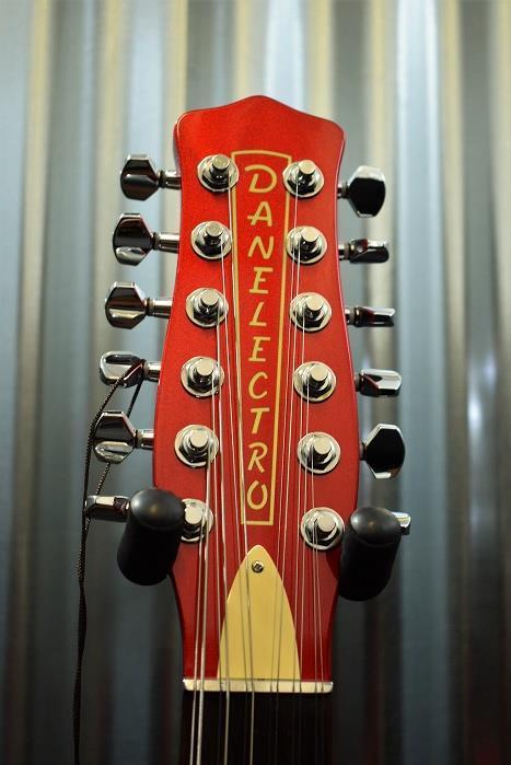 Danelectro '59 Vintage 12 String Red Metallic Semi Hollow Electric Guitar #7492