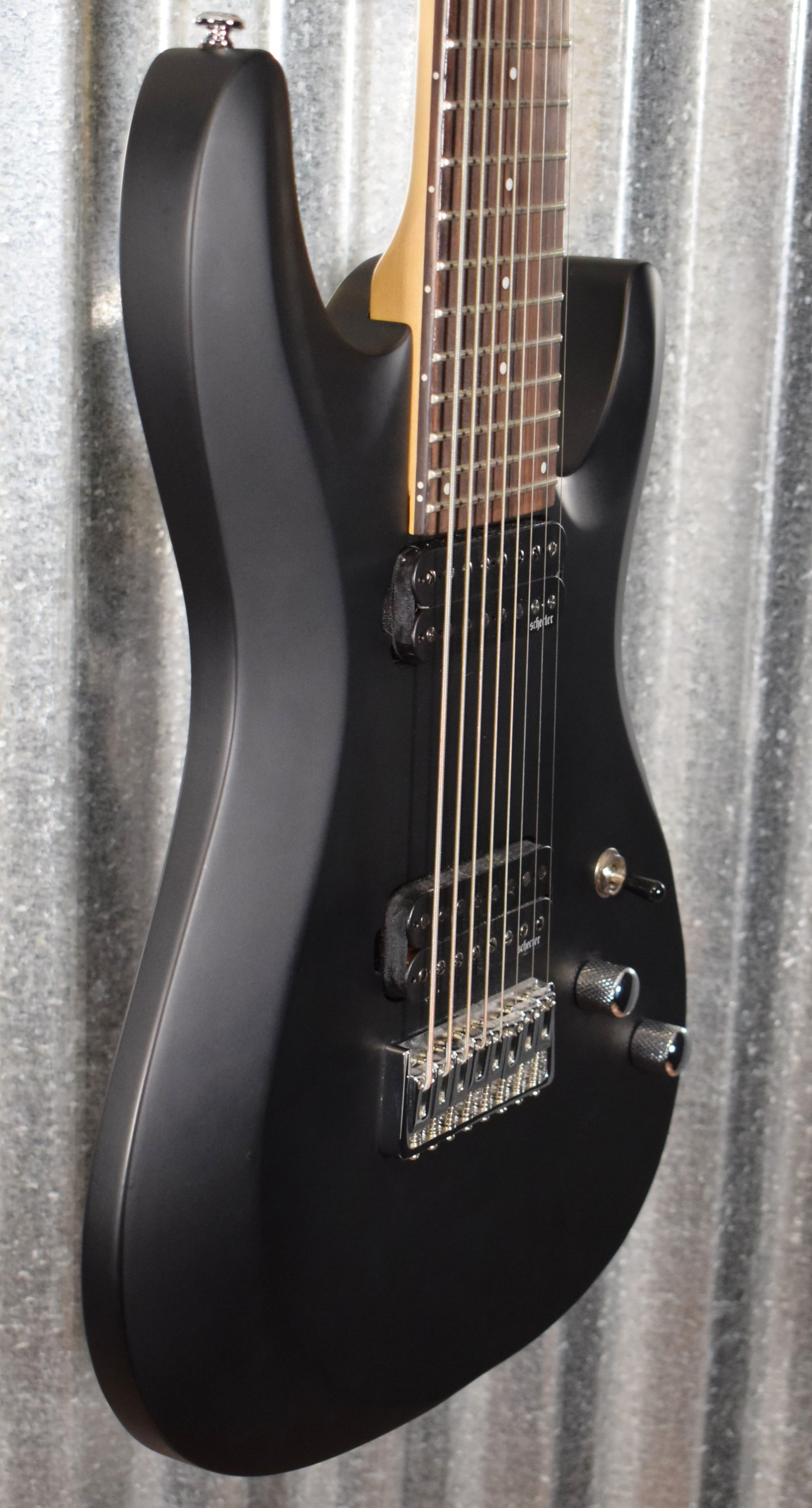 Schecter C-8 Deluxe 8 String Satin Black Guitar #1998 Used