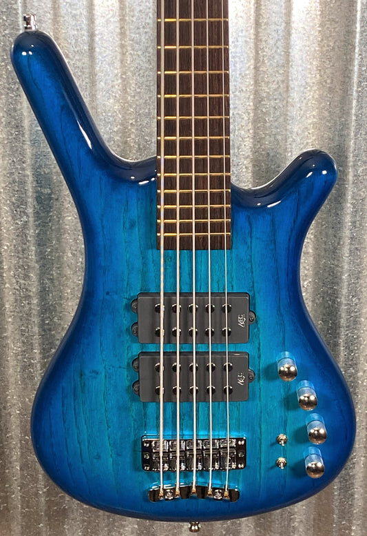 Warwick German Pro Series Corvette $$ 5 String Bass LTD Edition Lagoon Blueburst & Bag #0522