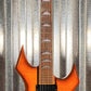 B.C. Rich NJ Neck-Thru Series Warlock Flame Maple Cherry Sunburst Floyd Rose Guitar & Case #0508 Used