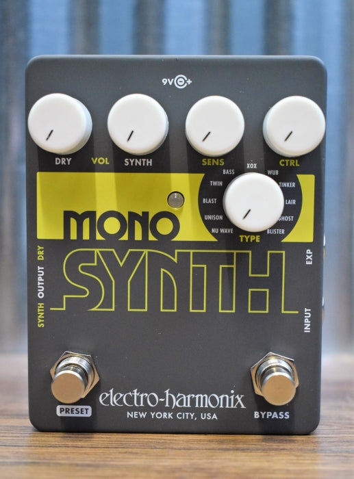 Electro-Harmonix EHX Mono Synth Guitar Synthesizer Effect Pedal