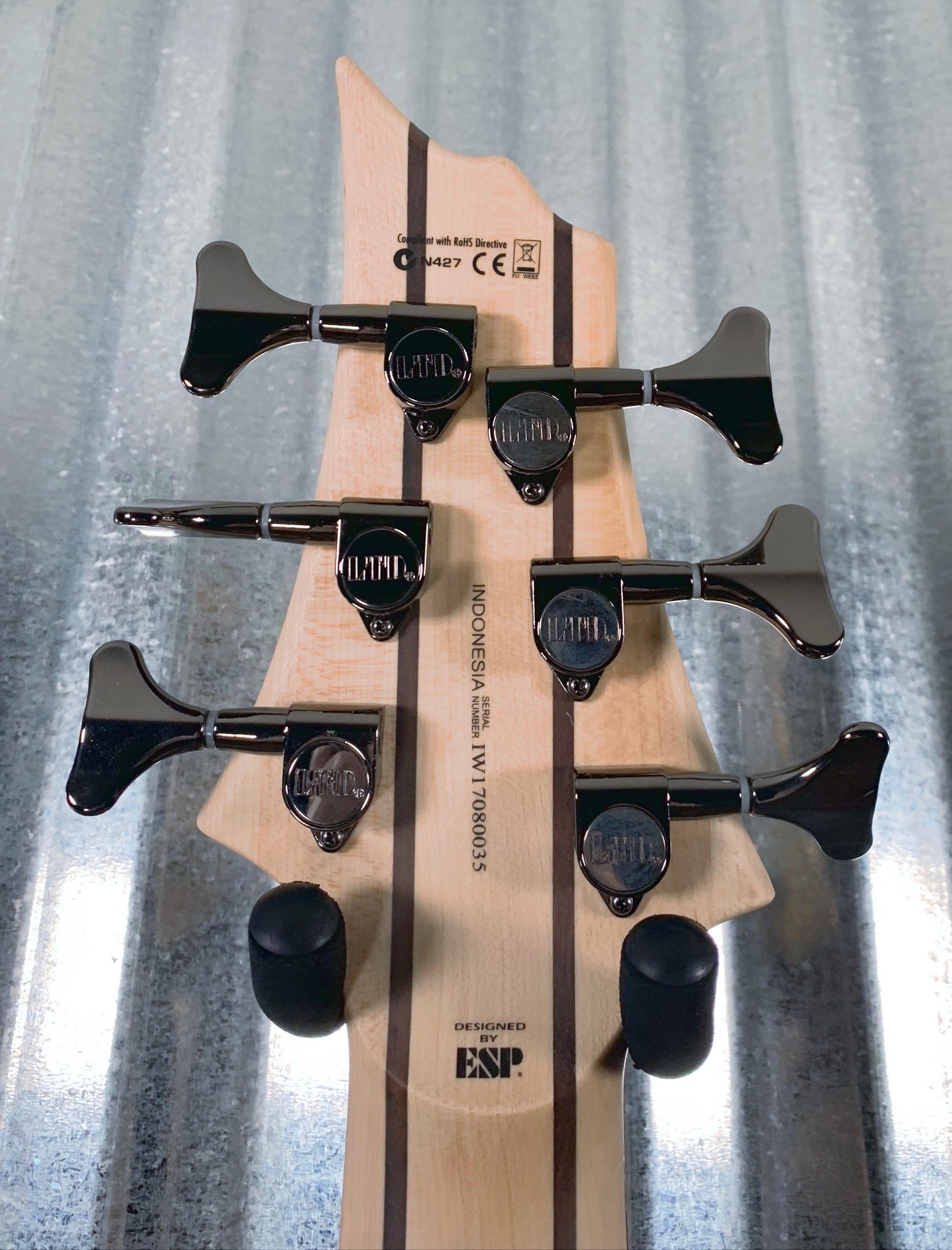 ESP LTD B-206 Spalted Maple 6 String Bass & Case LB206SMNS #0035 Demo