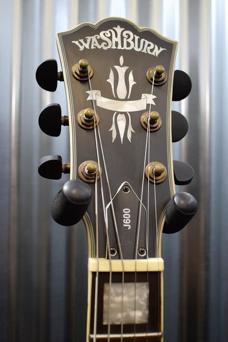Washburn J600 Distressed Flame Matte Jazz Hollow Body Guitar J600SWK J600K #011