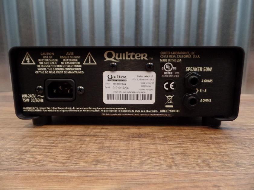 Quilter Labs 101 Mini Head 50 Watt Electric Guitar Amplifier Head 101-Mini