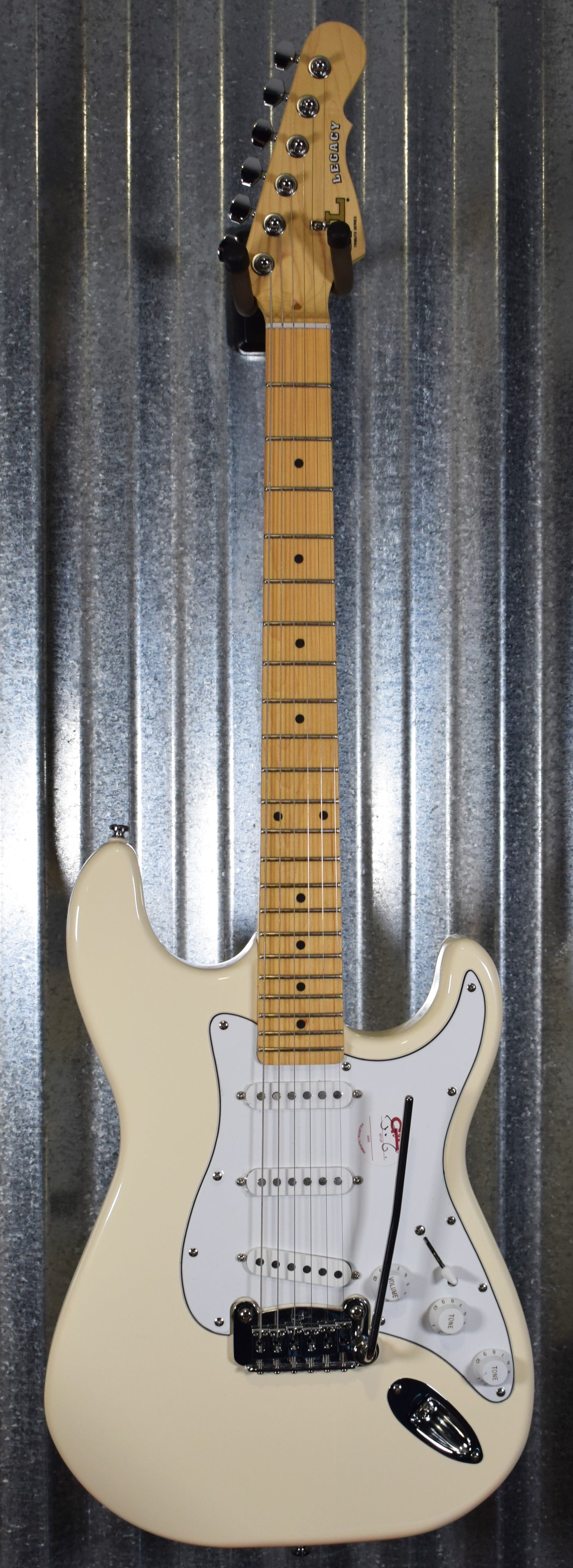 G&L Tribute Legacy Olympic White Poplar Satin Neck Guitar #5435 Used