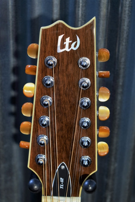 ESP LTD TL Series TL-12 Thinline Acoustic Electric 12 String Guitar & Case TL12BKL #1912